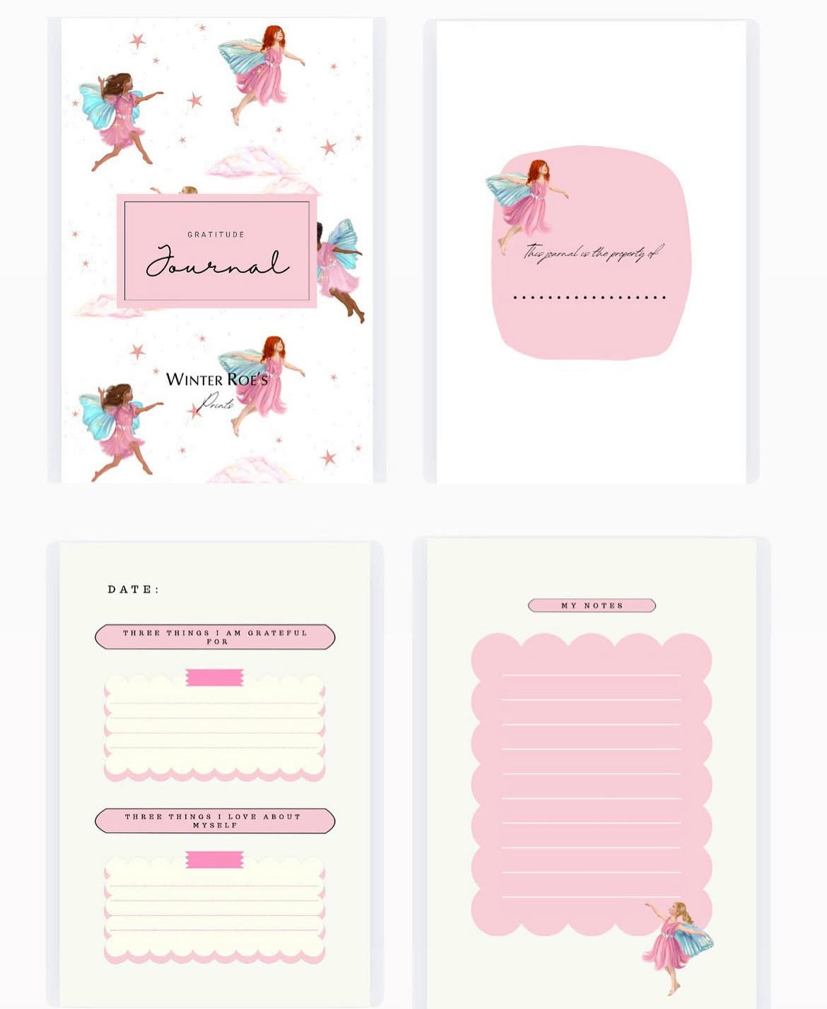 Girls fairy gratitude journal paperback