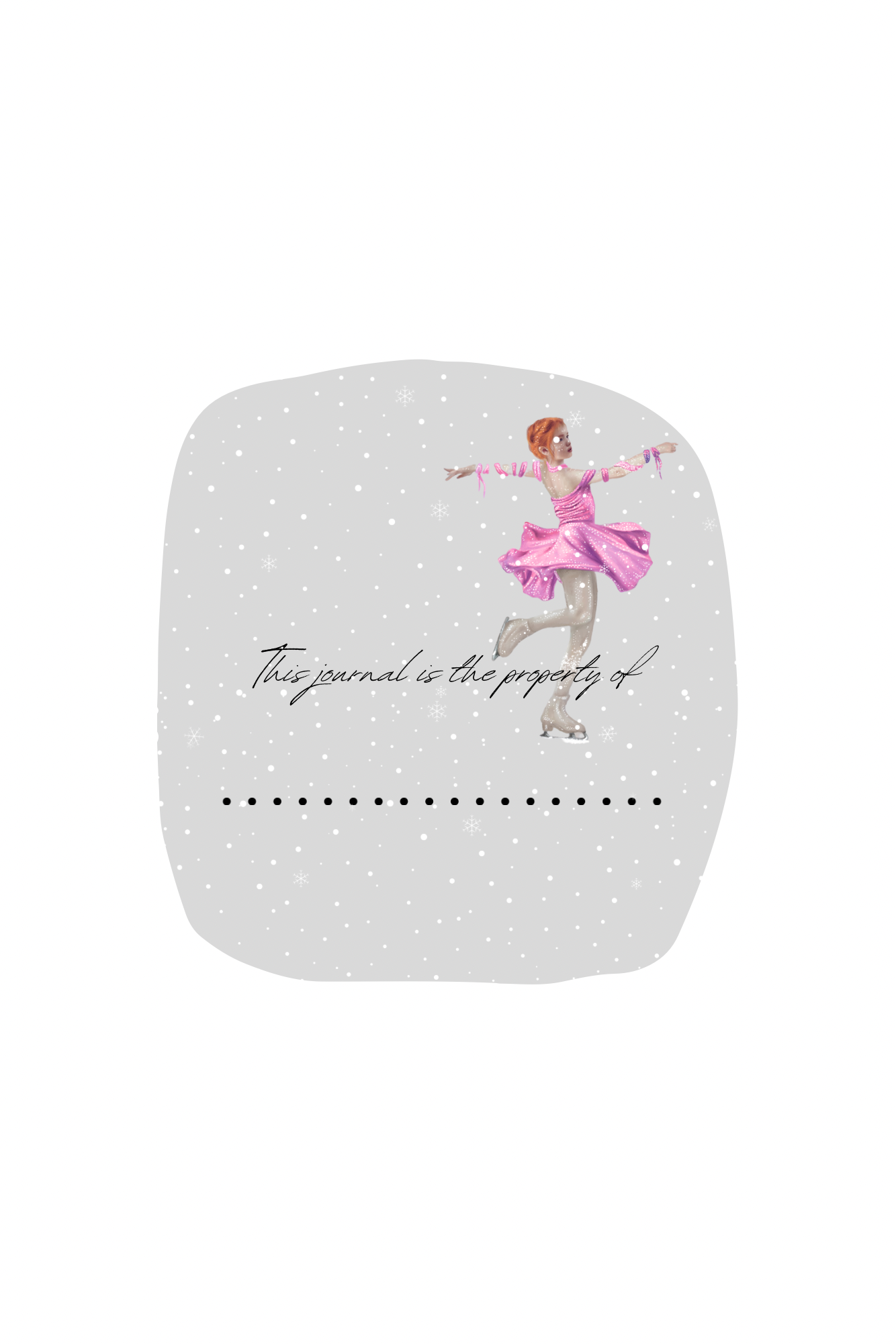 Pink ice skating gratitude journal paper back
