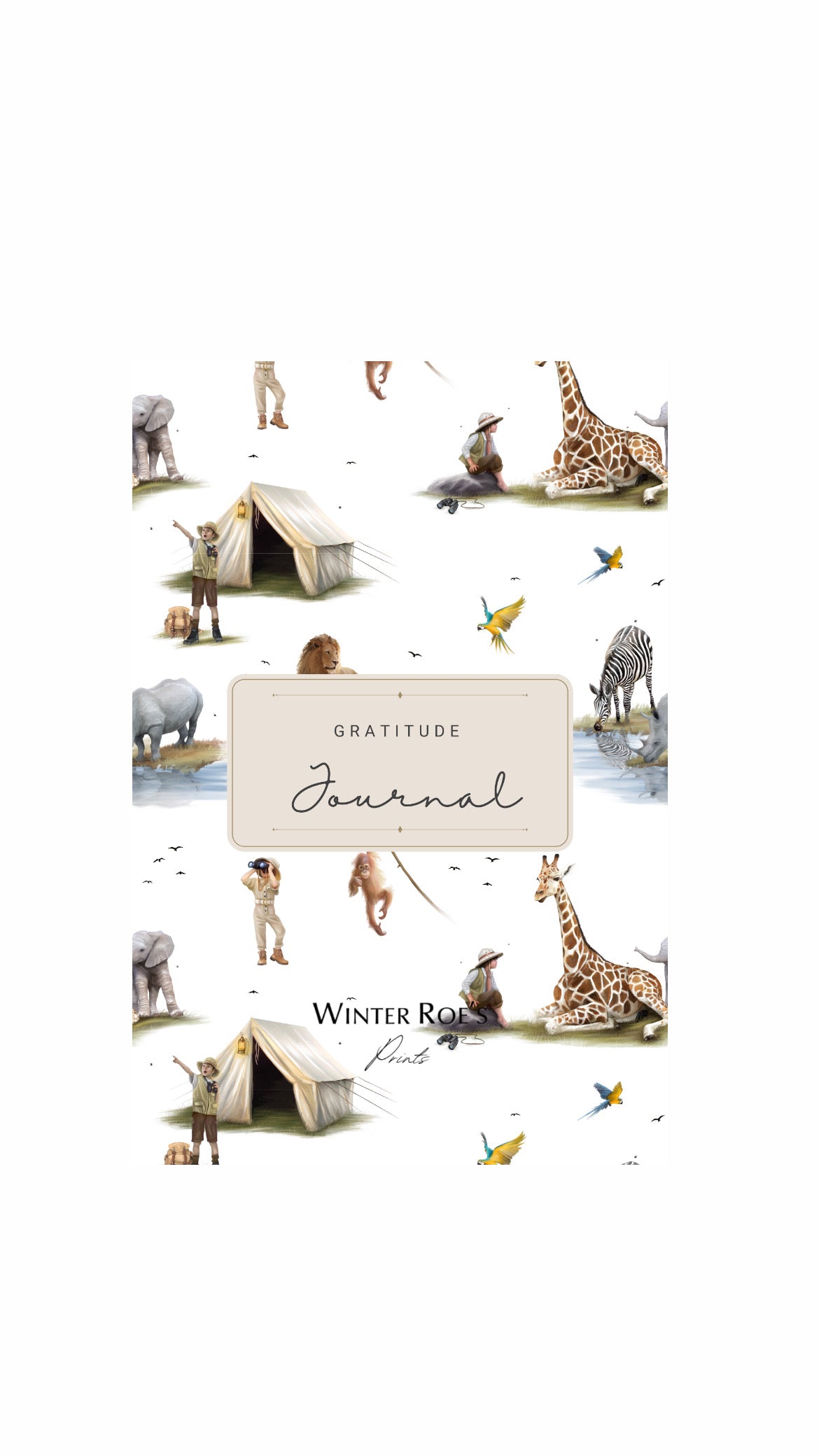 Safari gratitude journal paperback