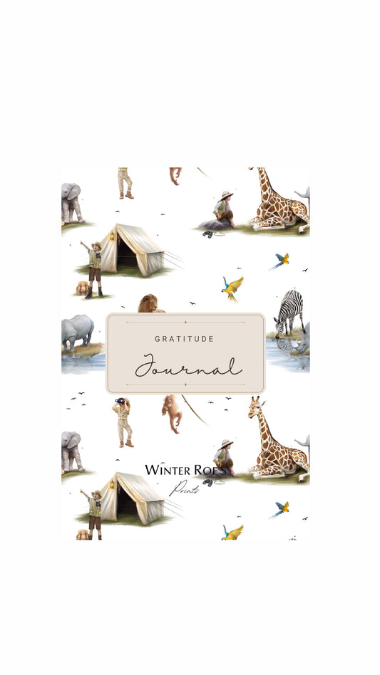 Safari gratitude journal paperback